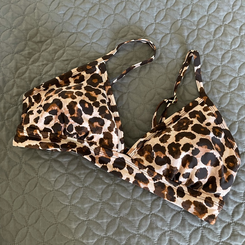 Cheetah bathing suit top